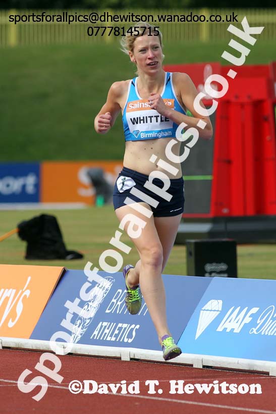 Laura Whittle in the womens 2 mile at the Sainsbury's Birmingham Grand Prix. Photos: David T. Hewitson/Sports for All Pics